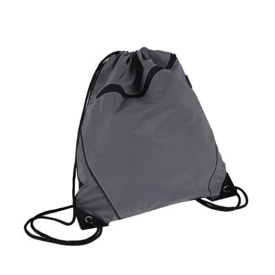 China Wholesale Promotional Reflective Drawstring Bag Earphone Reflective Hole Daily Backpack Sports Reflective Bag for sale