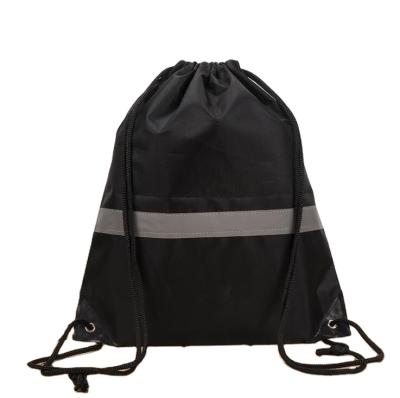 China Reusable Polyester Sports Backpack Polyester Drawstring Bag Promotional Custom Logo Daily Bag for sale