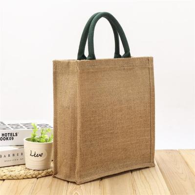 China Wholesale Custom Printing Logo Large Jute Canvas Shopping Tote Beach Bag Factory Recyclable for sale