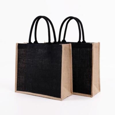 China Jute Tote Bag Reusable Capacity Promotional High Quality Strong Shopping Jute Bag for sale