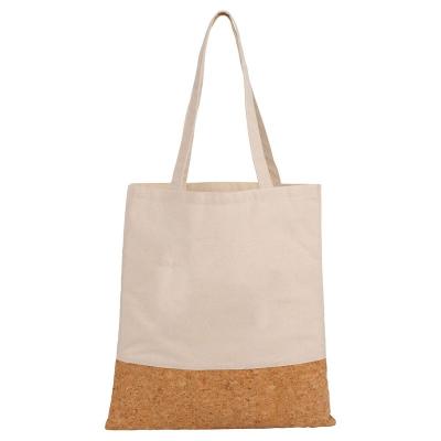 China New Design Reusable Popular Tote Bag Cotton Canvas Cork Cotton Shopping Bag Eco - Friendly for sale