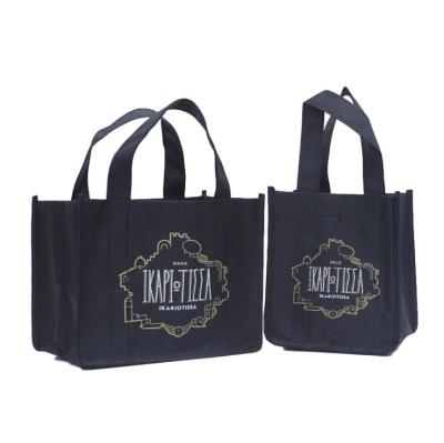 China Custom Logo Printing Non Woven Reusable Reusable Packaging Shopping Bag Eco-Friendly Wine Bottle Bag for sale