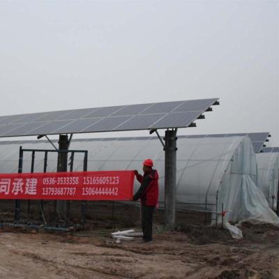 China Fruit Flowers Solar Power Vegetable Greenhouse With Solar Panel System For Sale for sale