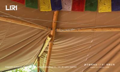 China Outdoor Factory Large wedding Event Wood 20/40/72/100 Seats Canvas Tipi Tent for sale