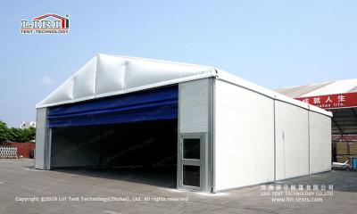 China Aluminium Inflatable Durable Temporary or Permanent Light Aircrafts Hangar Tent with Flexible Lifting Door for sale