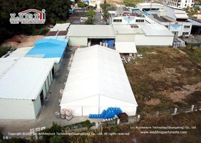 China Liri 800 Square Meters Temporary Large Shelter Storage Warehouse PVC Aluminum Frame Marquee Permanent Industrial Tents for sale