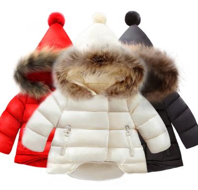 China Regular candy button pom pom cowl outwear kids girl baby kids coat for winter for sale