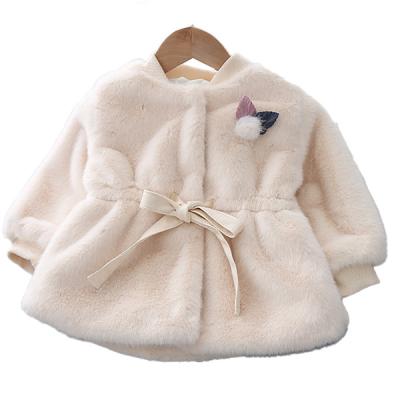 China Viable girl's imitation fur coat 2020 autumn and winter new children's clothing all-in-one fur baby sweater for sale