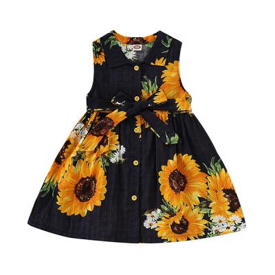 China 2019 Girls Floral Dress Breathable Wholesale Kids Babies Party Christmas Dress One-Piece Clothes for sale