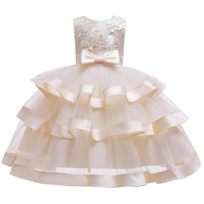 China Viable three-dimensional pattern children's flower dress girls skirt dress Europe and America for sale