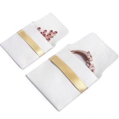 China Competitive price and custom made jewelry pouch 100x100 mm high quality artificial leather pouch and more for sale