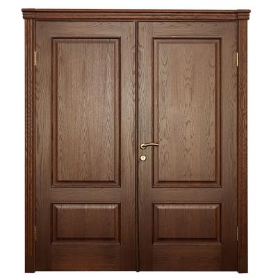 China Contemporary High Quality Solid Wood Timber Design 2 Panel Door Canton for sale