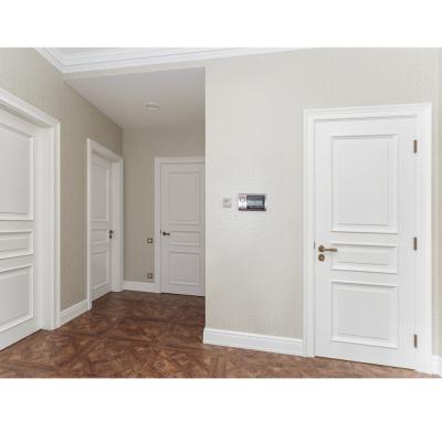 China 3 Panel White Solid Wood Interior Swing Wood Door for sale