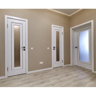 China Contemporary French Style Best Price Design Solid Wood Modern Door With Mirror for sale