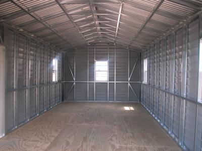 China US Prefabricated Gable Steel Shed , Car Storage Sheds Steel Buildings for sale