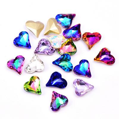 China Nail Charms Crystal Glass Rhinestone Nail Diy Nail Jewelry Factory Wholesale Pointed Bottom Shaped Rhinestone Nail Accessories for sale