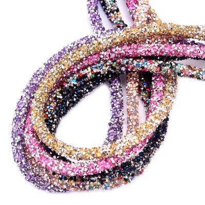 China Wholesale Colorful Resin Pointback ab Appliques Rhinestone Rhinestones Sequin Crystal Tube For Garment Accessories for sale