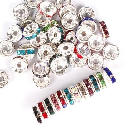 China Wholesale DIY Wheel Crystal Loose Beads Colorful Rhinestone DIY Jewelry Accessories for sale