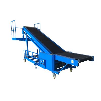 China Heat Resistant Truck Loading Conveyor With Lifting System Loading UN Loading Conveyor Belt for sale