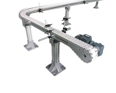 China Garment Shops Plastic Top Chain Conveyor In Aluminum Frame for sale