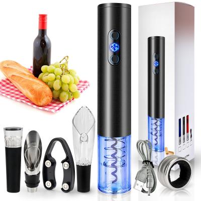 China Amazon Viable Hot Sale Electric Wine Bottle Opener Corkscrew Wine Accessories Bar Gift Set for sale