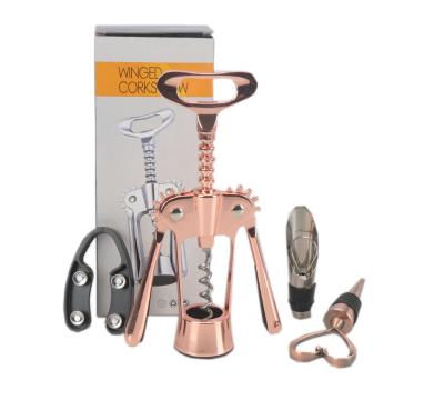 China Classic Hot Sale Wing Corkscrew Wine Bottle Opener Gift Set for sale