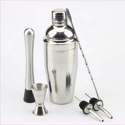 China Hot Sale Metal Stainless Steel 750ml Cocktail Shaker Set YOBANSA Bar Tool Kit for sale