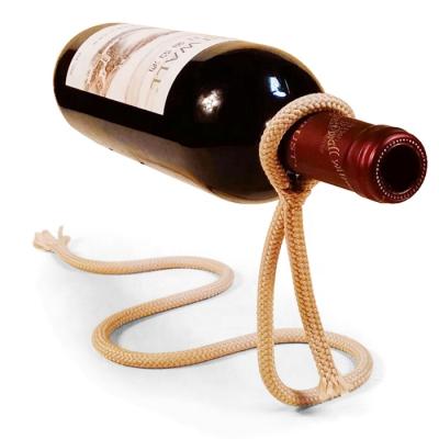 China Viable Creative Metal Fashion DIY Wine Holder Rack Storage Rack Wine Floating Bottle Holders for Decoration for sale