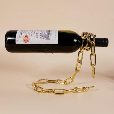 China Sustainable Magical Floating Wine Rack Metal Wine Bottle Holders Wine Display Stand For Bars for sale