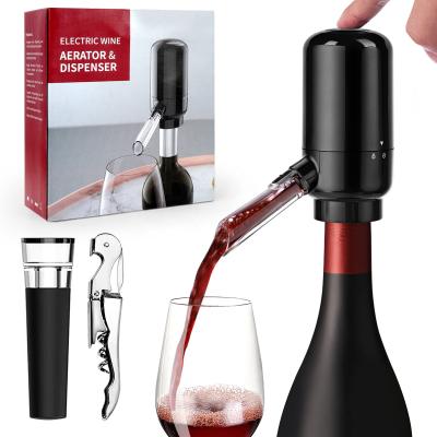 China Sustainable Supply Electric Wine Aerator Pourer, Battery Operated Wine Pump, Wine Gift Set for sale