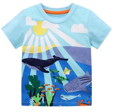 China Cotton material is comfortable and high quality skin-friendly customs processed short sleeve children's t-shirt for sale for sale