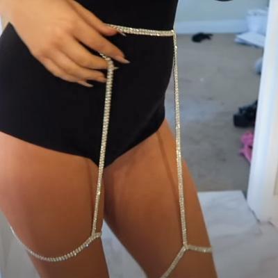 China FASHIONABLE Sexy Leg Chain SHIHAN Luxury Rhinestone Thigh Chains Party Crystal Thigh Garters Leg Chain Body Jewelry Nightclub for sale