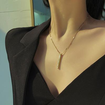 China 2020 Romantic New Chain Necklace For Women Titanium Stainless Steel Clavicle Chain Fashion Choker Necklace for sale