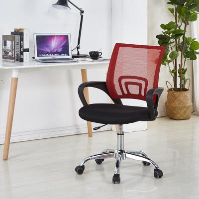 China Factory Free Sample Cheap Ergonomic Executive Metal Legs Adjustable Metal Legs Factory Free Sample Mid-Back Mesh Swivel Fabric Office Home Chair for sale