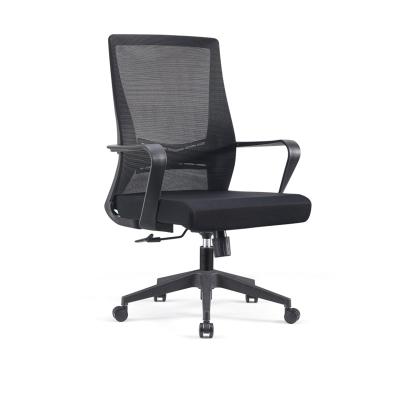 China (Size) High Quality Ergonomic Adjustable Office Furniture Mesh Swivel Fabric Mid-Back Executive Home Office Chair for sale