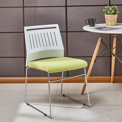 China Hot Sale Modern Design New Design Armless Stackable Dining Room Furniture PP Plastic Chair With Metal Leg for sale