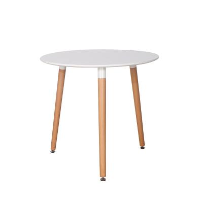 China 2022 Modern Design Style Dining Room Furniture Wooden Legs Mdf Top Hot Sale Modern Minimalist Dining Table for sale