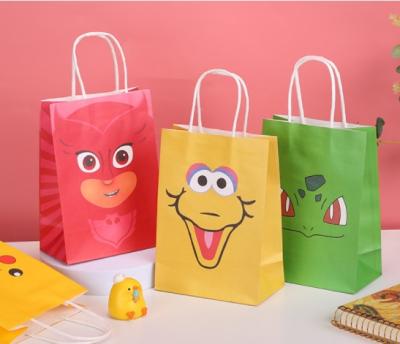 China Customized Handmade Take Away Paper Bags Brown Fast Food Bag Fashion Shopping Kraft Paper Bags With Handles for sale