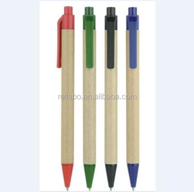 China Daily Checks Wholesales Custom Logo Promotional Ecological Recycled Paper Pen for sale