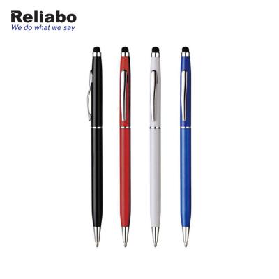 China Promotional Pen Reliabo Promotional Gift Custom design 2 in 1 Stylus Pen With Business Screen Touch Metal Logo for sale