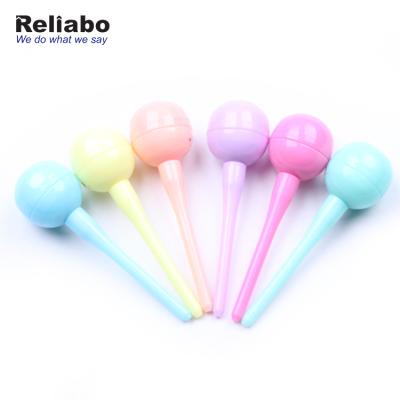 China Promotional Markers & Cheap Korean Style Highlighter Bars Reliabo Private Label Round Ball Shape Multicolor Highlighter Bar Pen for sale