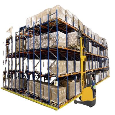 중국 Warehouse Storage Rack Pallet Racking Heavy Duty Push Back Pallet Racking System 판매용