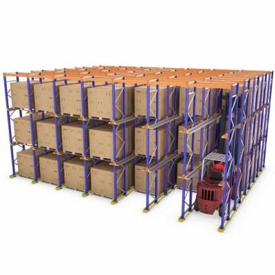 China Industrial racking heavy duty steel rack warehouse stacking storage metal drive in pallet rack manufacturing for sale