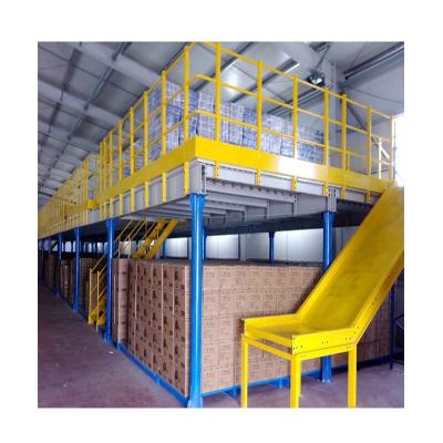 China Industrial  SP Steel Mezzanine Floor  Rack Storage Shelving Rack Mezzanine Floor For Warehouse zu verkaufen