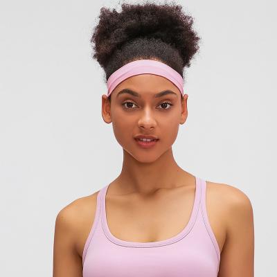 China DecorateÂ   High-elastic Classic Logo Ladies Yoga Sports Headband Custom Solid Color Fitness Headband for sale