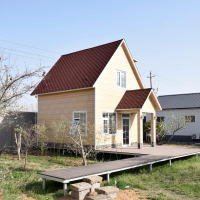 China Modern Cheap Prefab Wooden Log Cabin House Villa Tiny Home Tiny House for sale