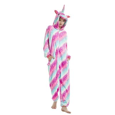 China Cartoon Thermal Wholesale Women Winter Flannel Suit Onesie Animal Pajamas for sale