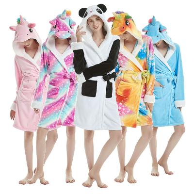 China Men Thermal Animal Soft Nightgown Pajamas Women Flannel Winter Cosplay Bathrobe Adult Sleepwear for sale