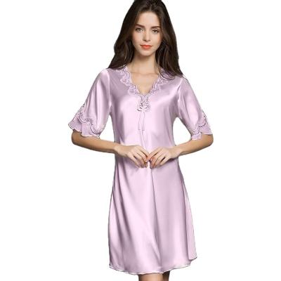 China QUICK DRY mayor de femenin women's adult casual women's pijamas de por mujer nightgown sleep dress for sale