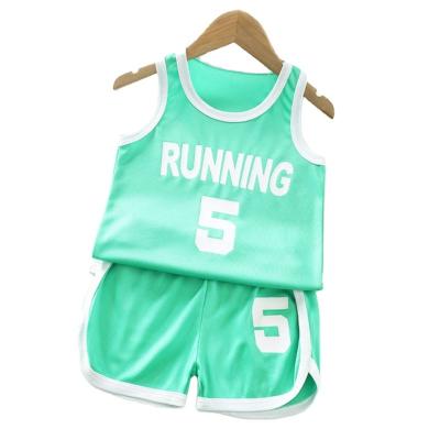 China Boys Casual Girl Summer Cool Print Children Clothes Shirt Sets Ball Suits Uniforms for sale